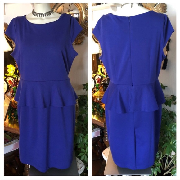 Purple Peplum Dress - Picture 5 of 5